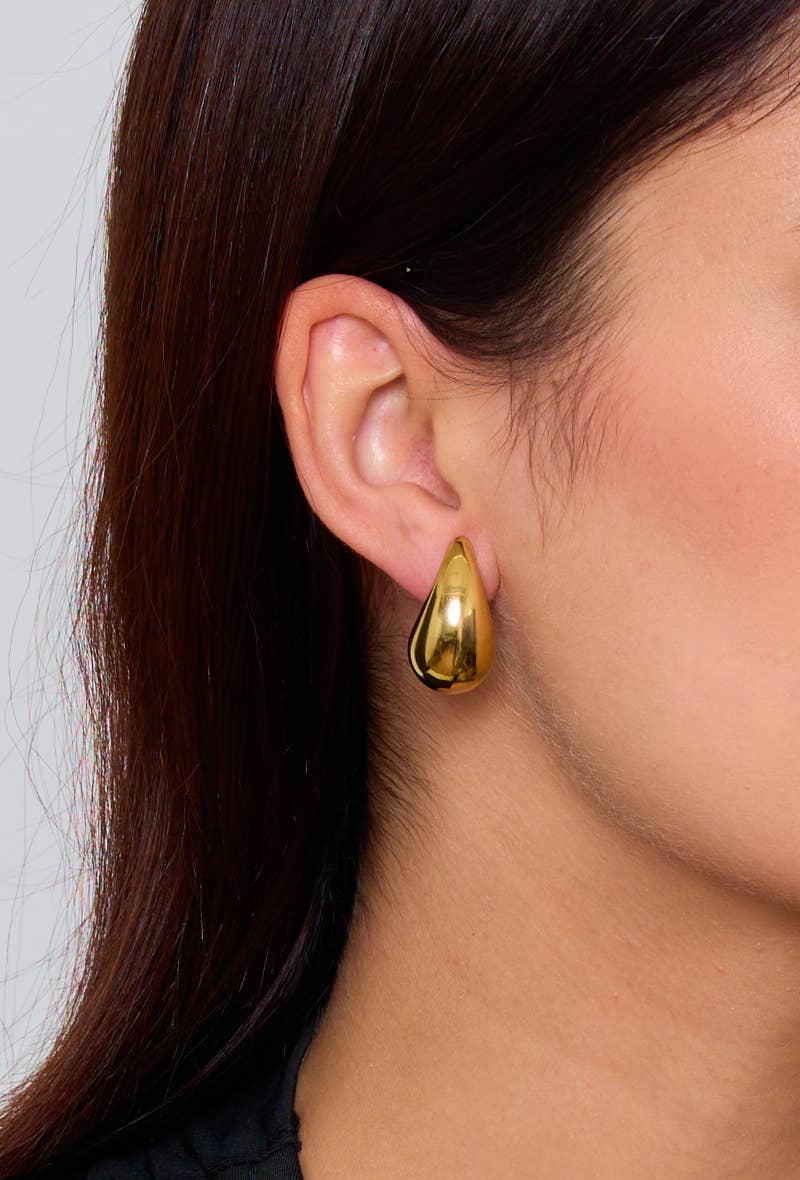 Boucles d'oreilles gouttes d'eau en acier inoxydable 124AQ81