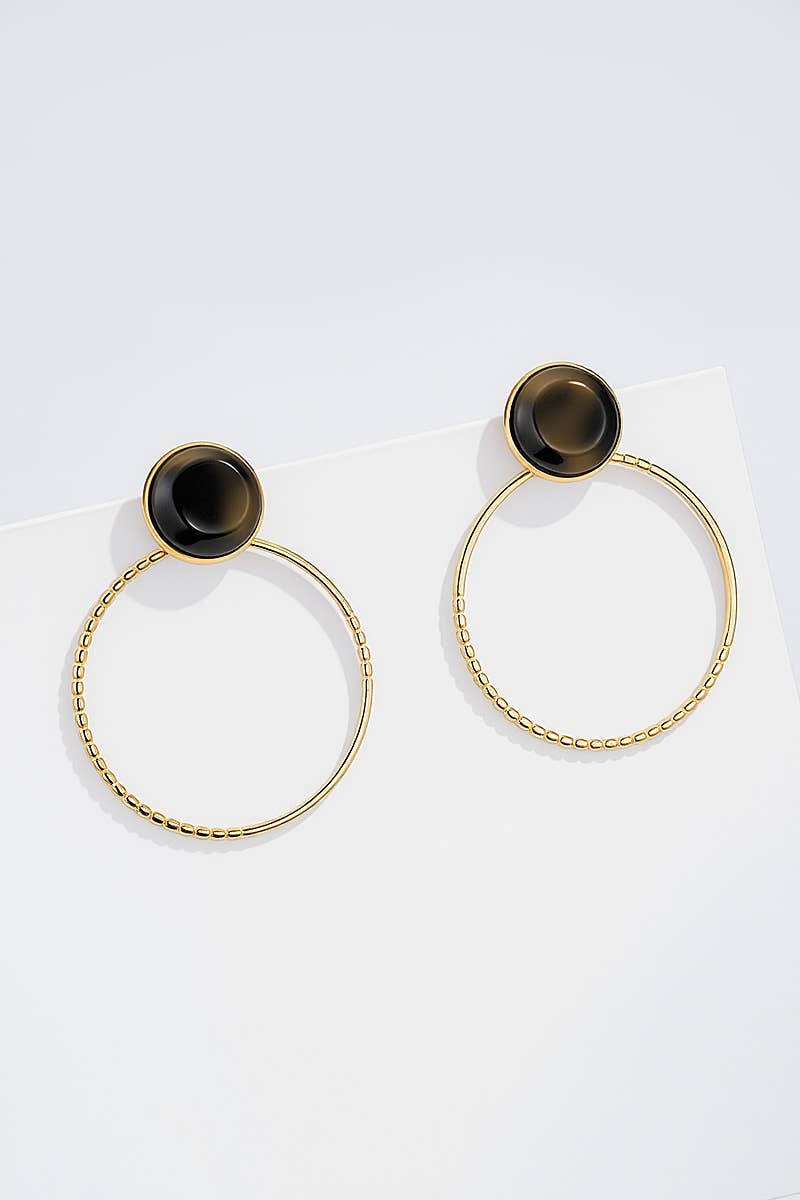 Boucles d'oreille en acier inoxydable 124RX187