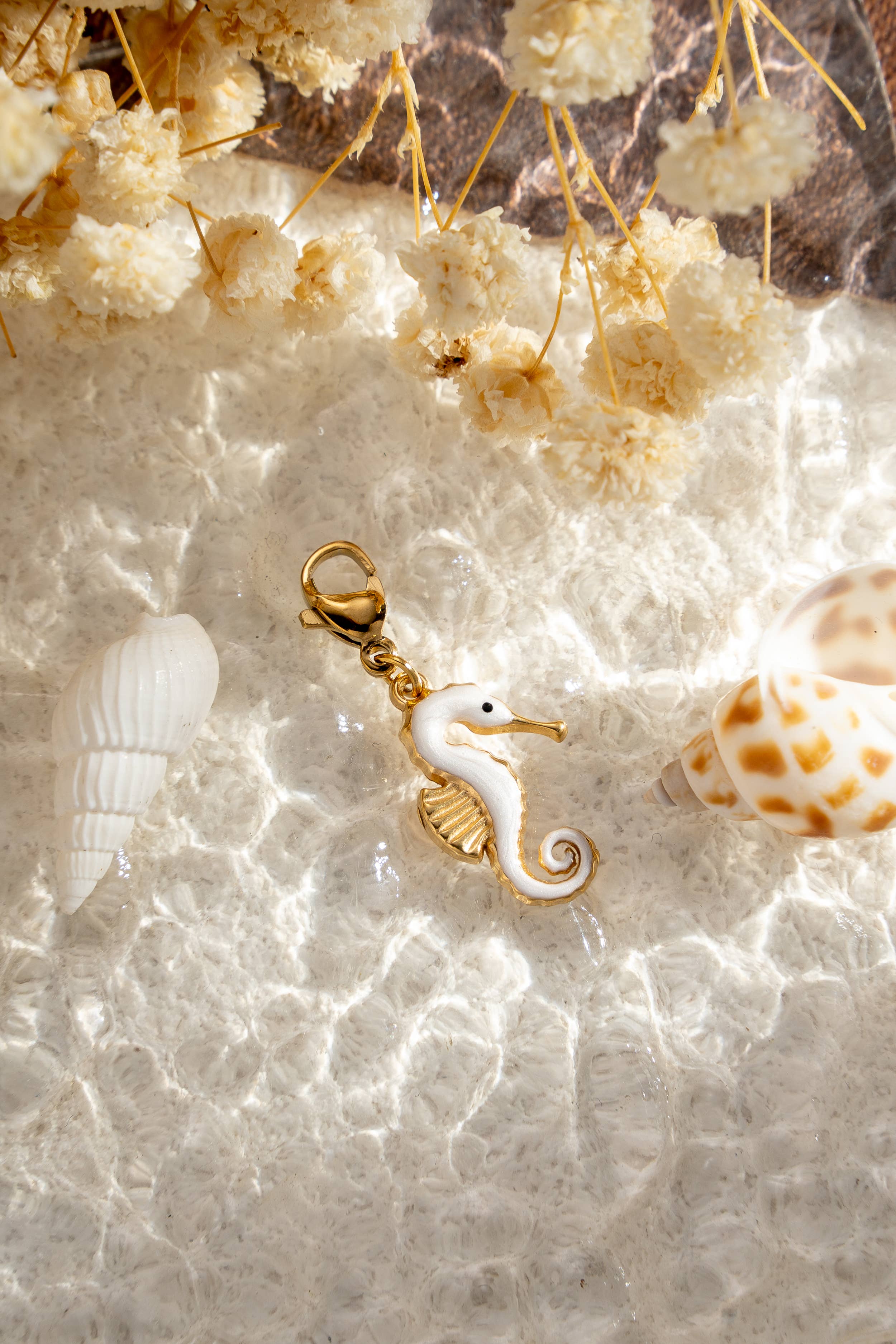 Charms hippocampe acier coloré pendentif personnalisable