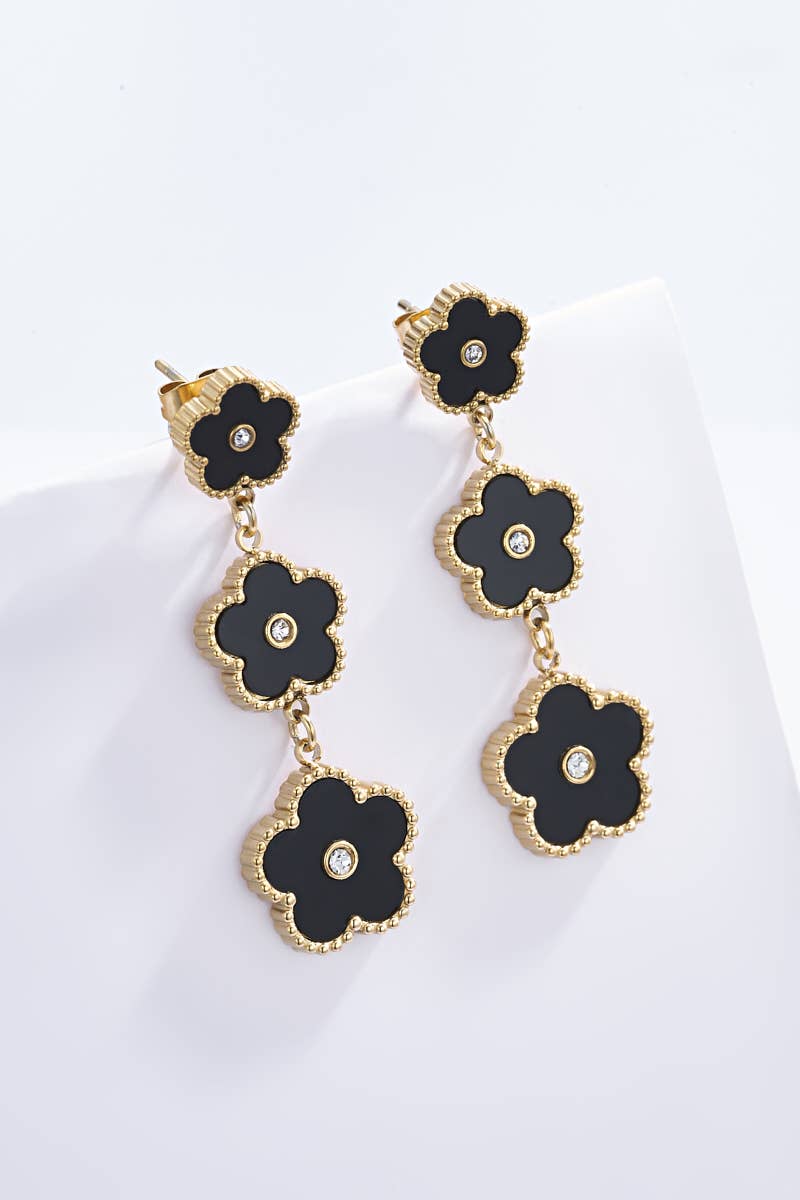 Boucles d'oreilles en acier inoxydable 124AQ229