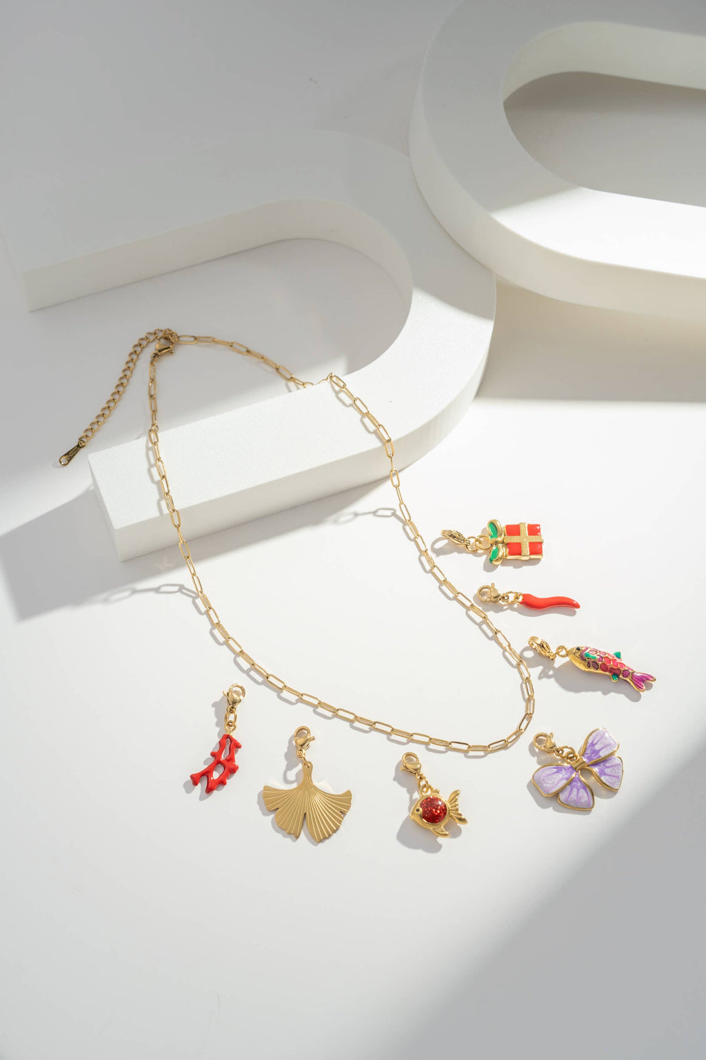 Collier chaîne dorée en acier inoxydable charms personnalisé