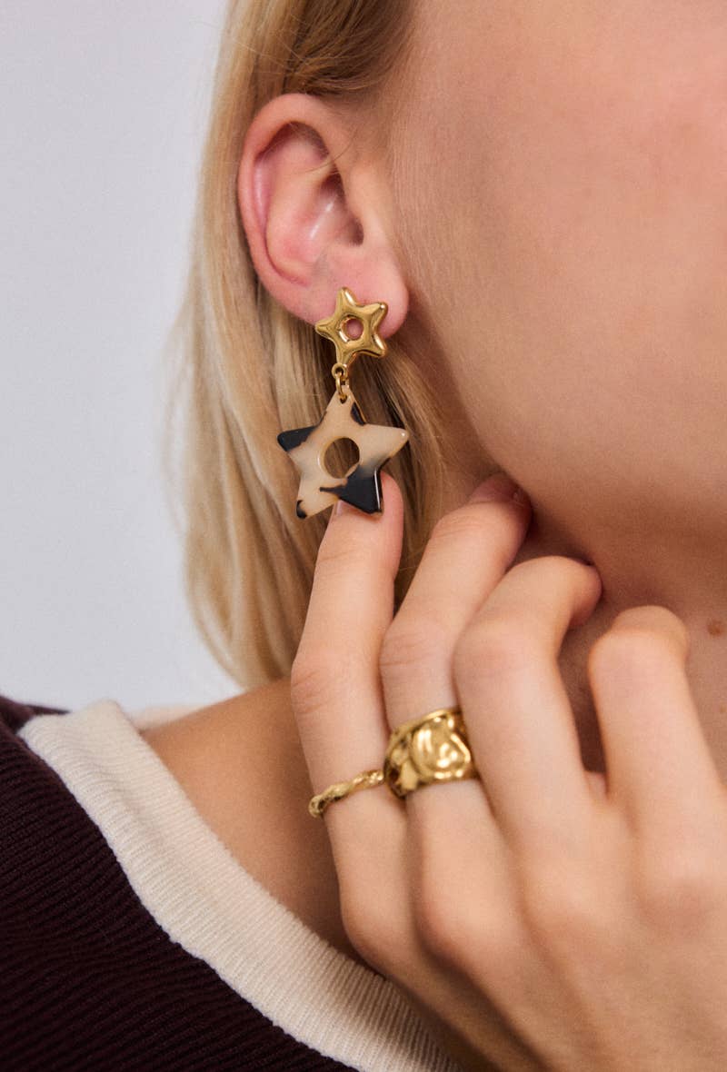 Boucles d'oreille en acier inoxydable 124RX193