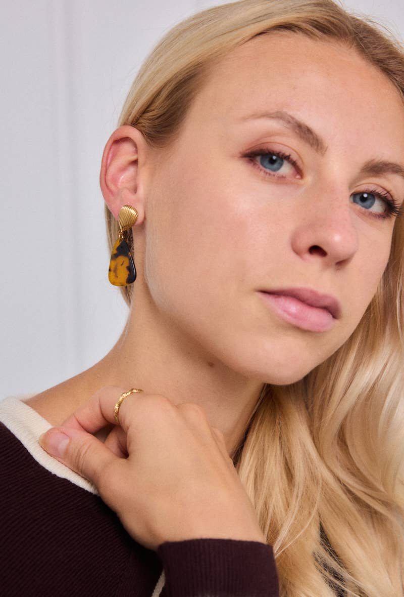 Boucles d'oreille en acier inoxydable 124RX183