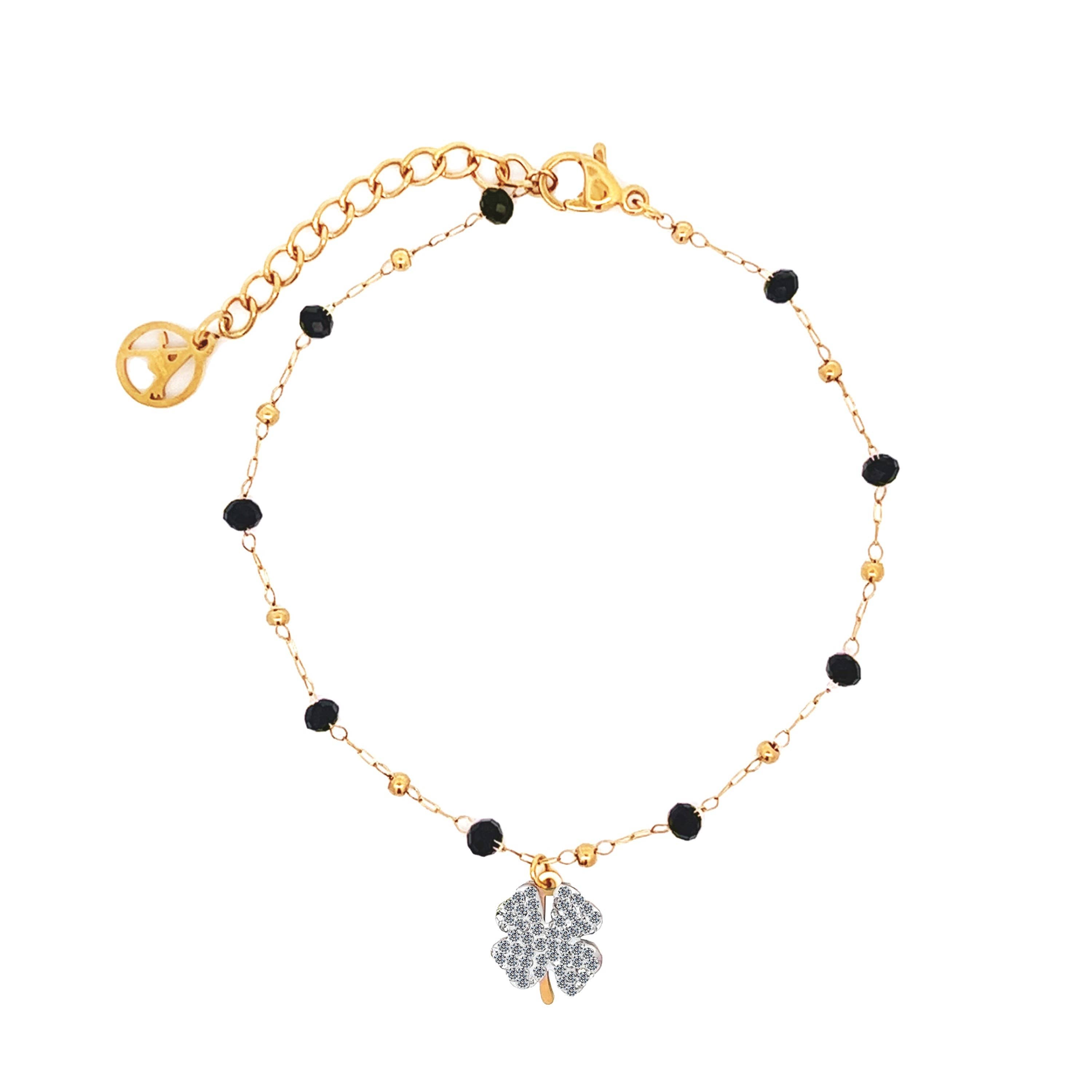 Bracelet en cristal de trèfle à quatre feuilles - JN21811544C76