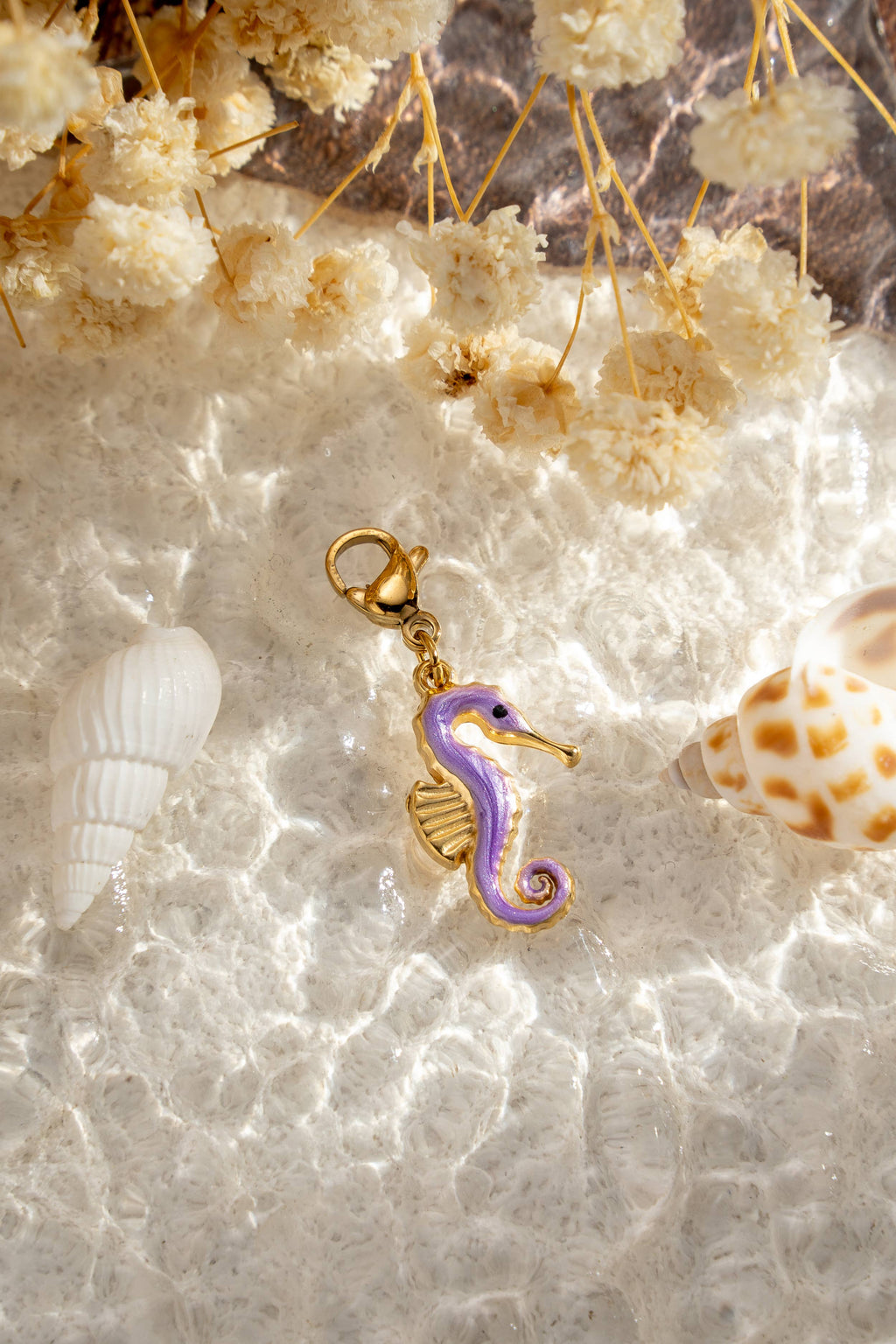 Charms hippocampe acier coloré pendentif personnalisable
