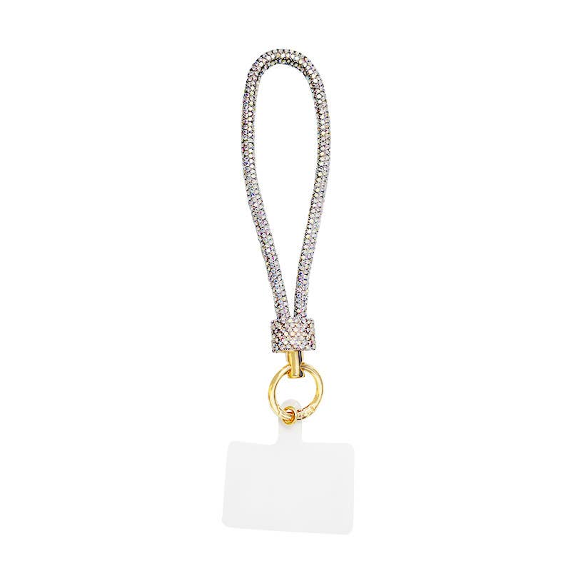 CORDON POUR TÉLÉPHONE PORTABLE AVEC STRASS - YWA25248C189: Nero