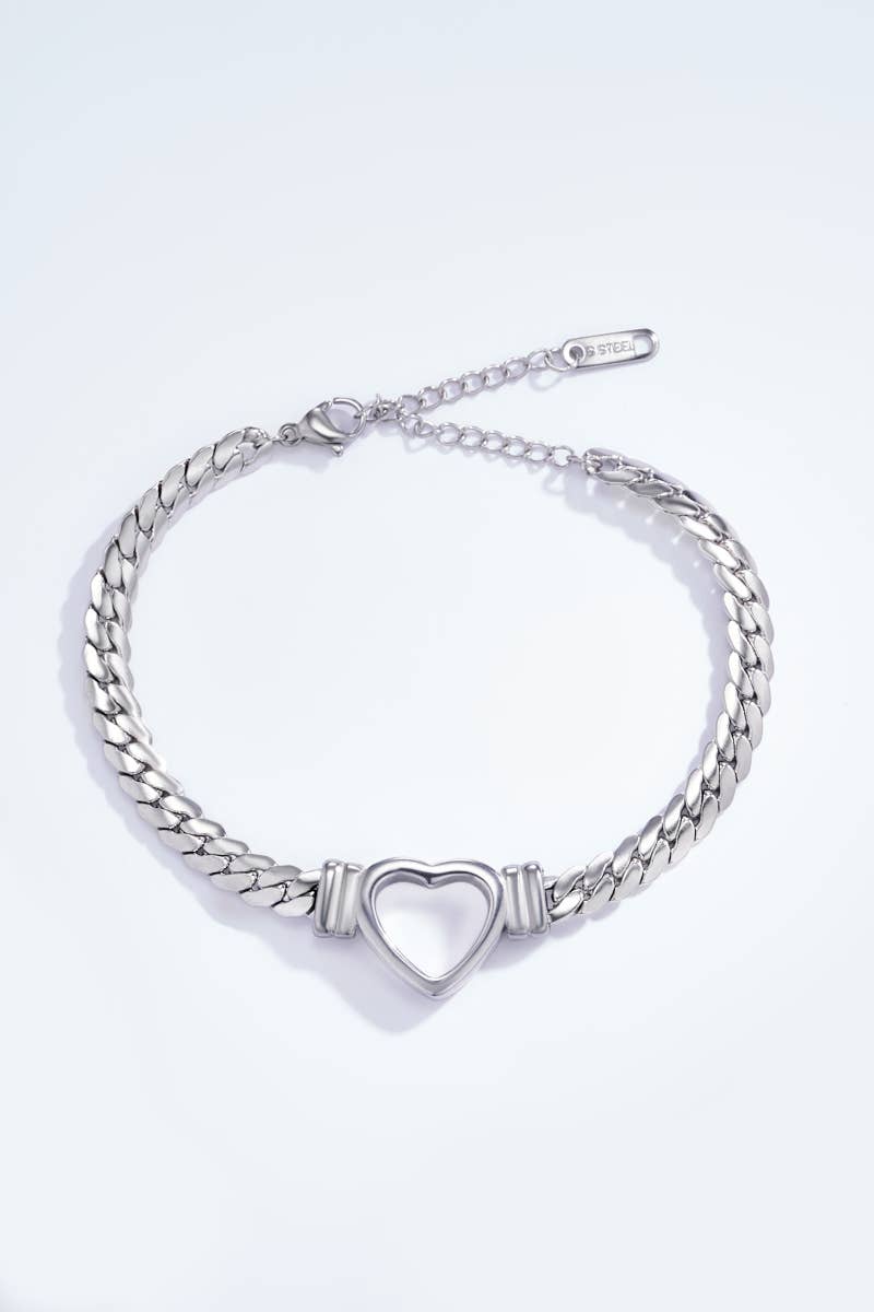 Bracelet cœur en acier inoxydable 324DY07