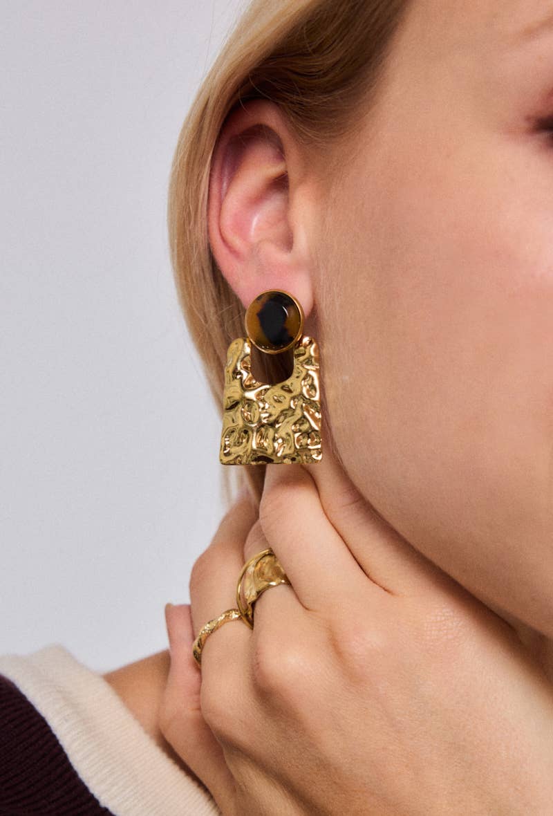 Boucles d'oreilles en acier inoxydable 124RX189