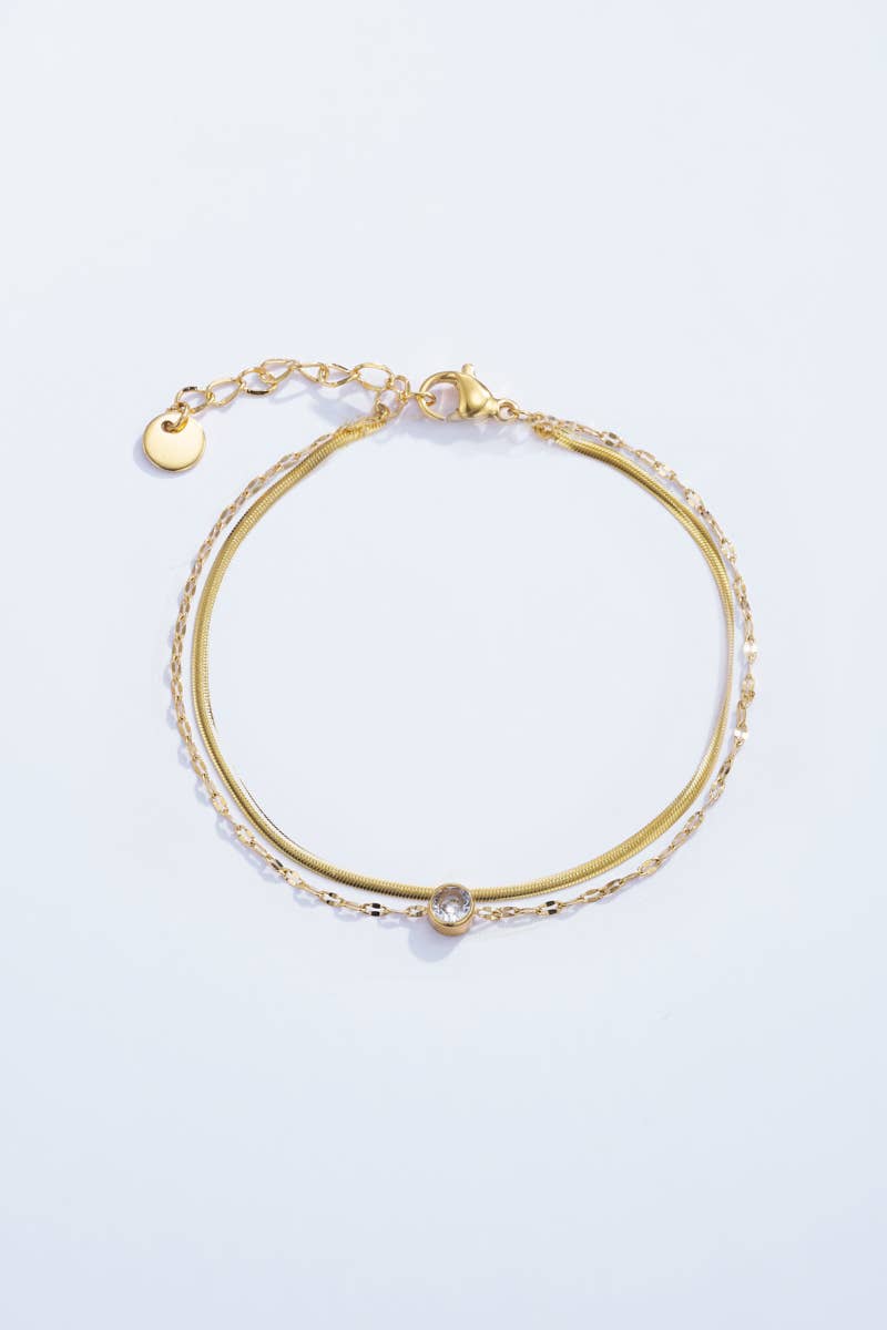 Bracelets double en acier inoxydable 324AQ17