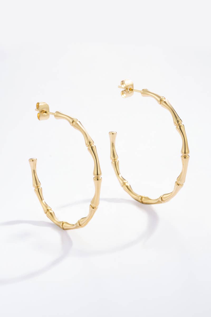 Boucles d'oreilles demi créoles en acier inoxydable 124AQ54