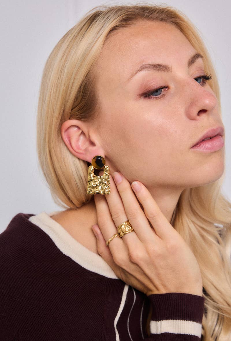 Boucles d'oreilles en acier inoxydable 124RX189