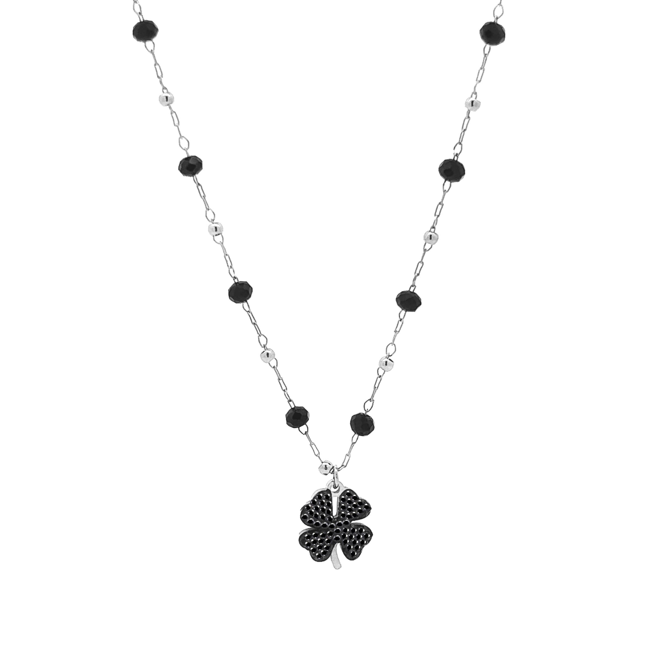 Collier en cristal de trèfle à quatre feuilles - JN2136368B26