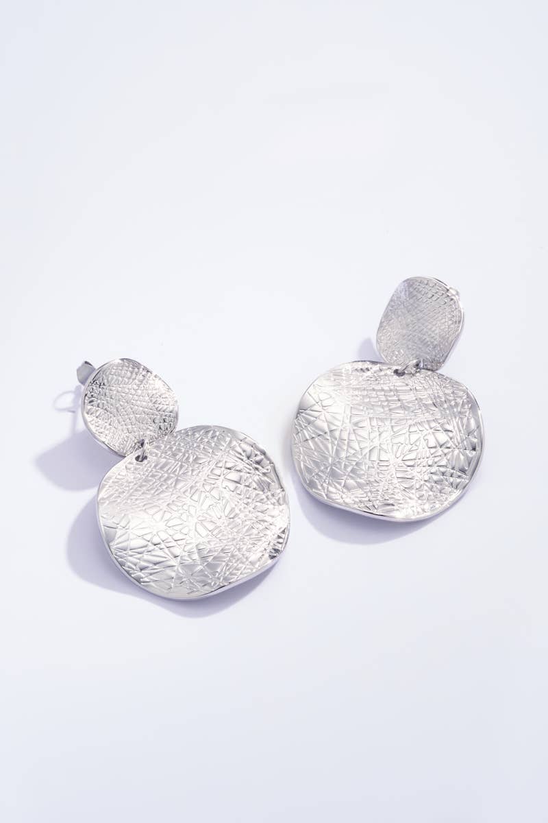 Boucles d'oreilles pendantes texturées 124AQ03
