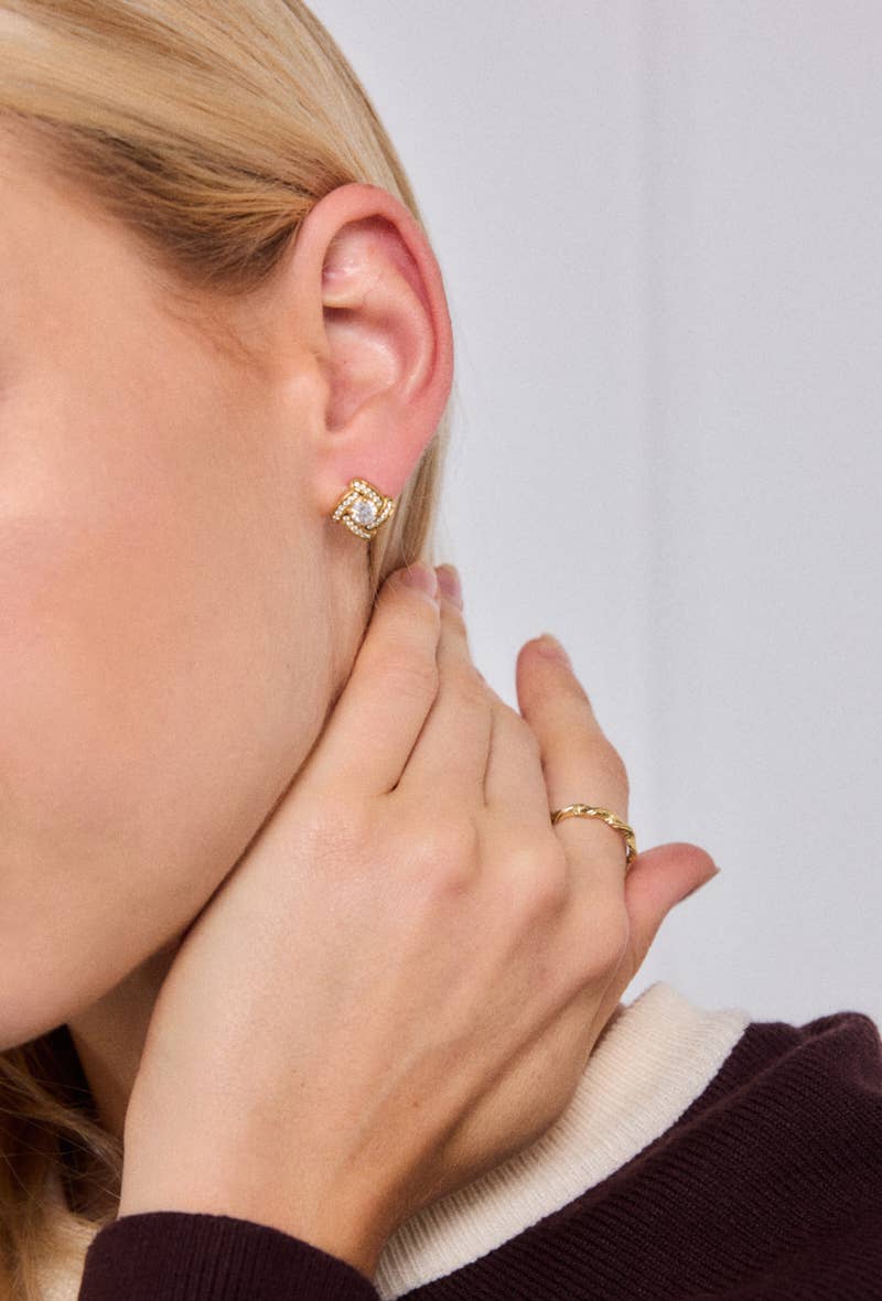 Boucles d'oreilles en acier inoxydable 124RX215