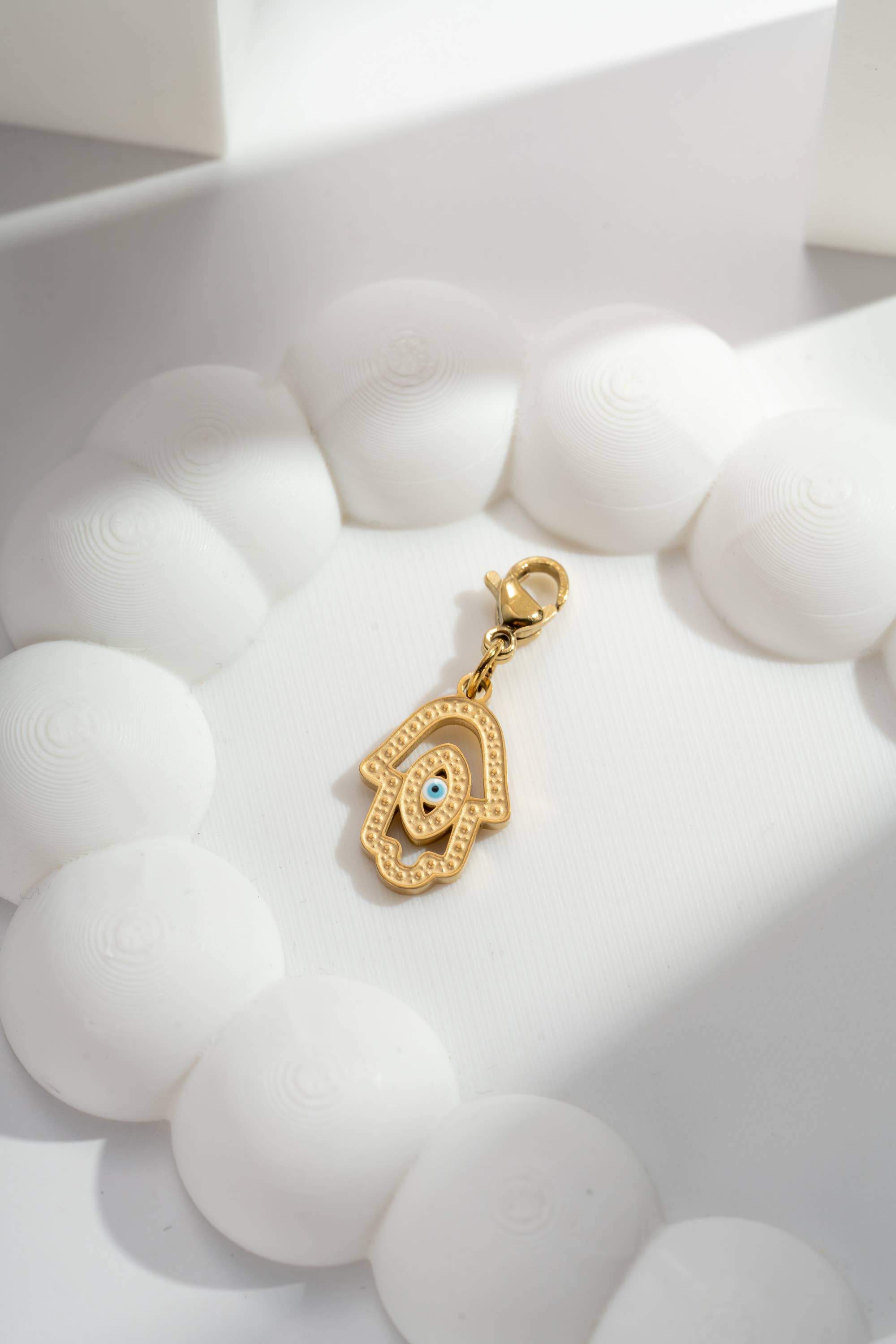 Charm Pendentif Acier Inoxydable Main Doré