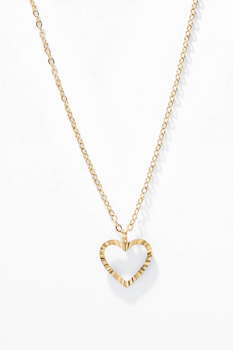 Collier cœur en acier inoxydable 224CA14