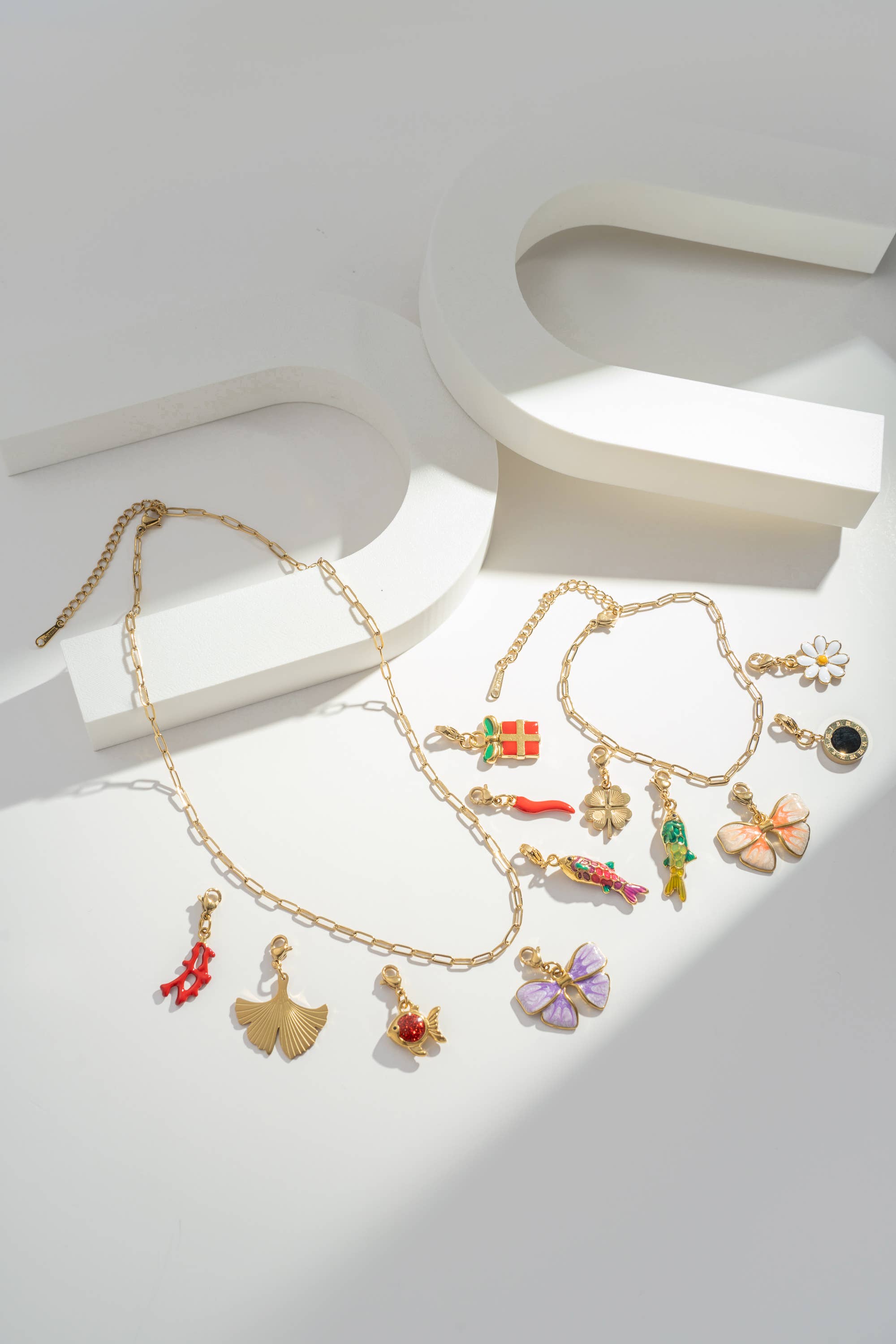 Collier chaîne dorée en acier inoxydable charms personnalisé