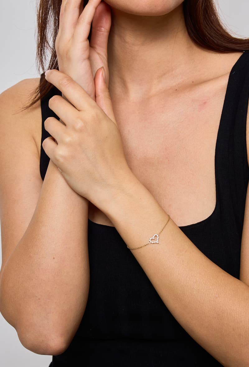 Bracelet cœur en acier inoxydable 324AQ48