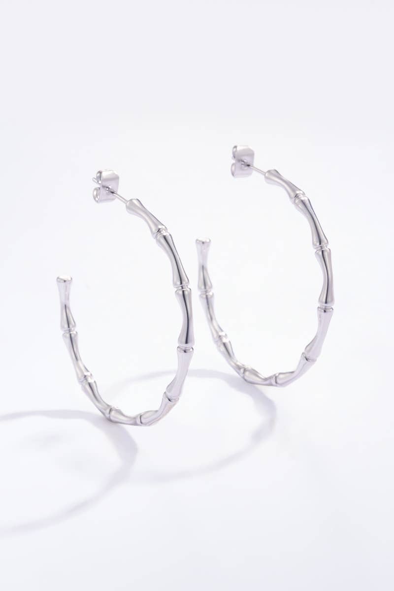 Boucles d'oreilles demi créoles en acier inoxydable 124AQ54