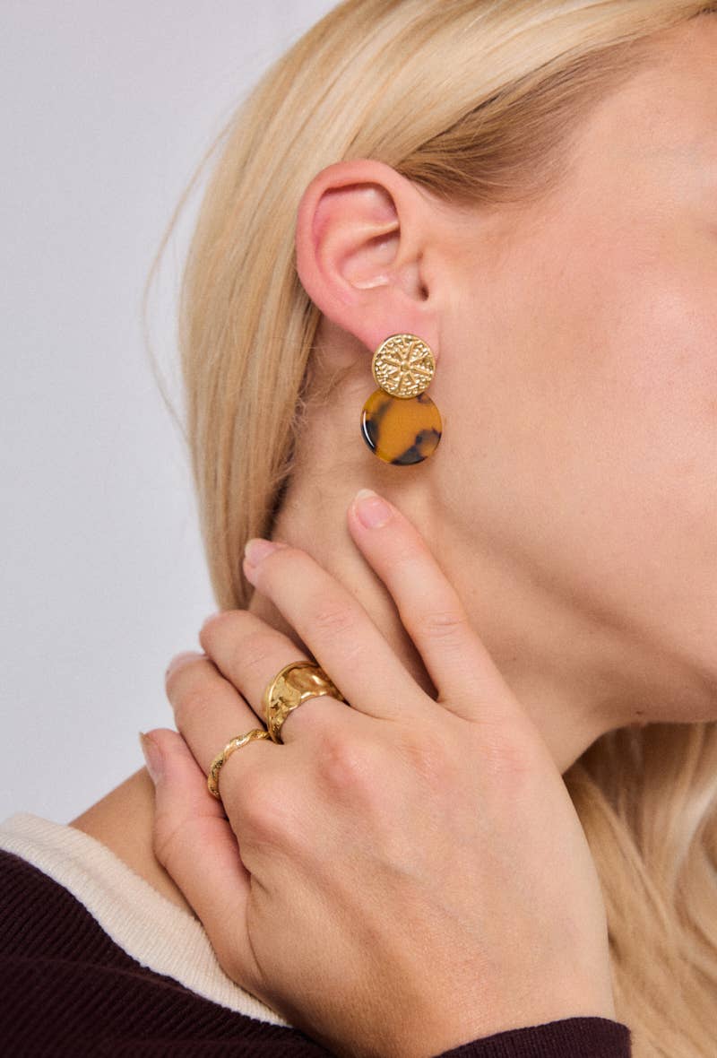 Boucles d'oreilles en acier inoxydable 124RX181