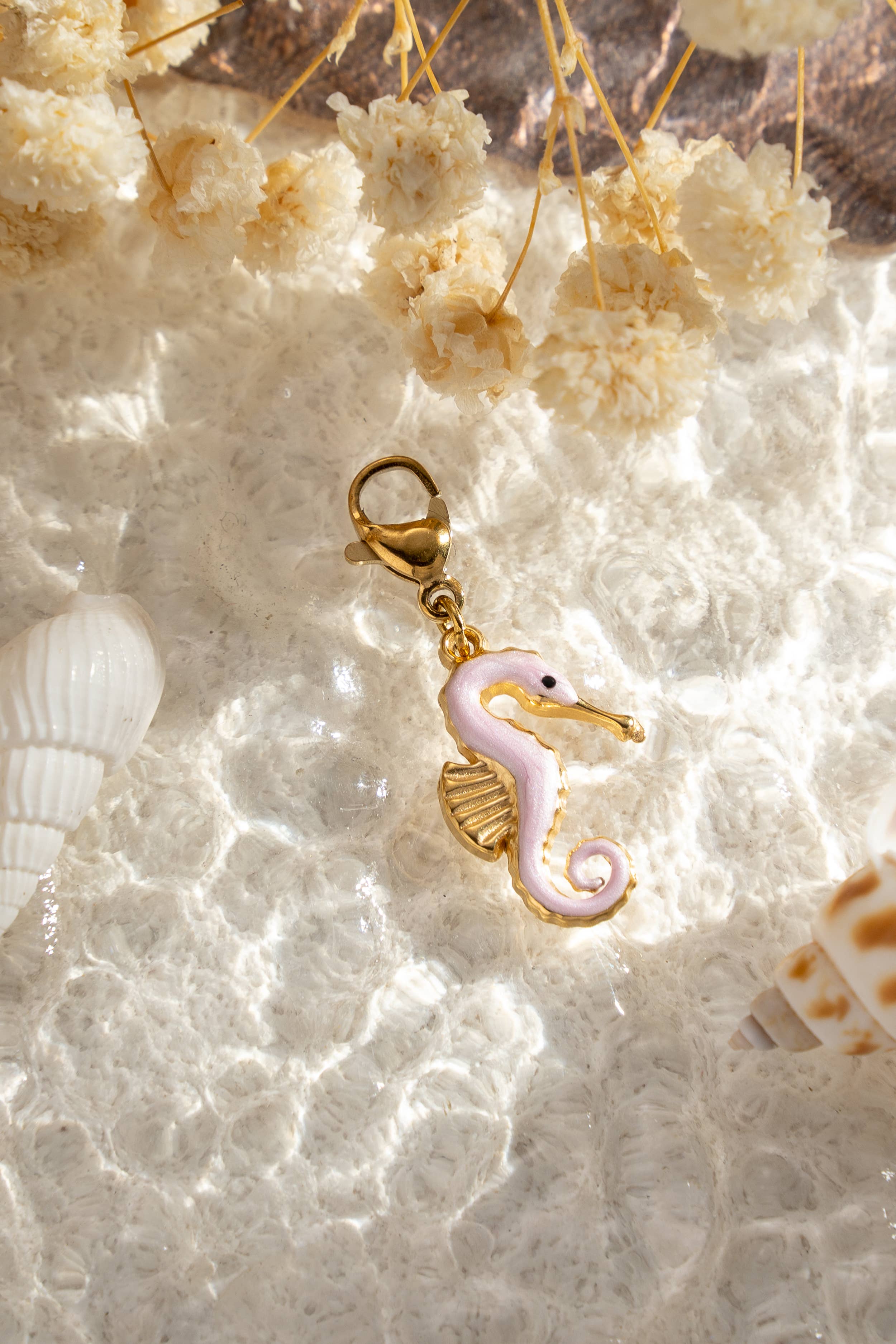 Charms hippocampe acier coloré pendentif personnalisable