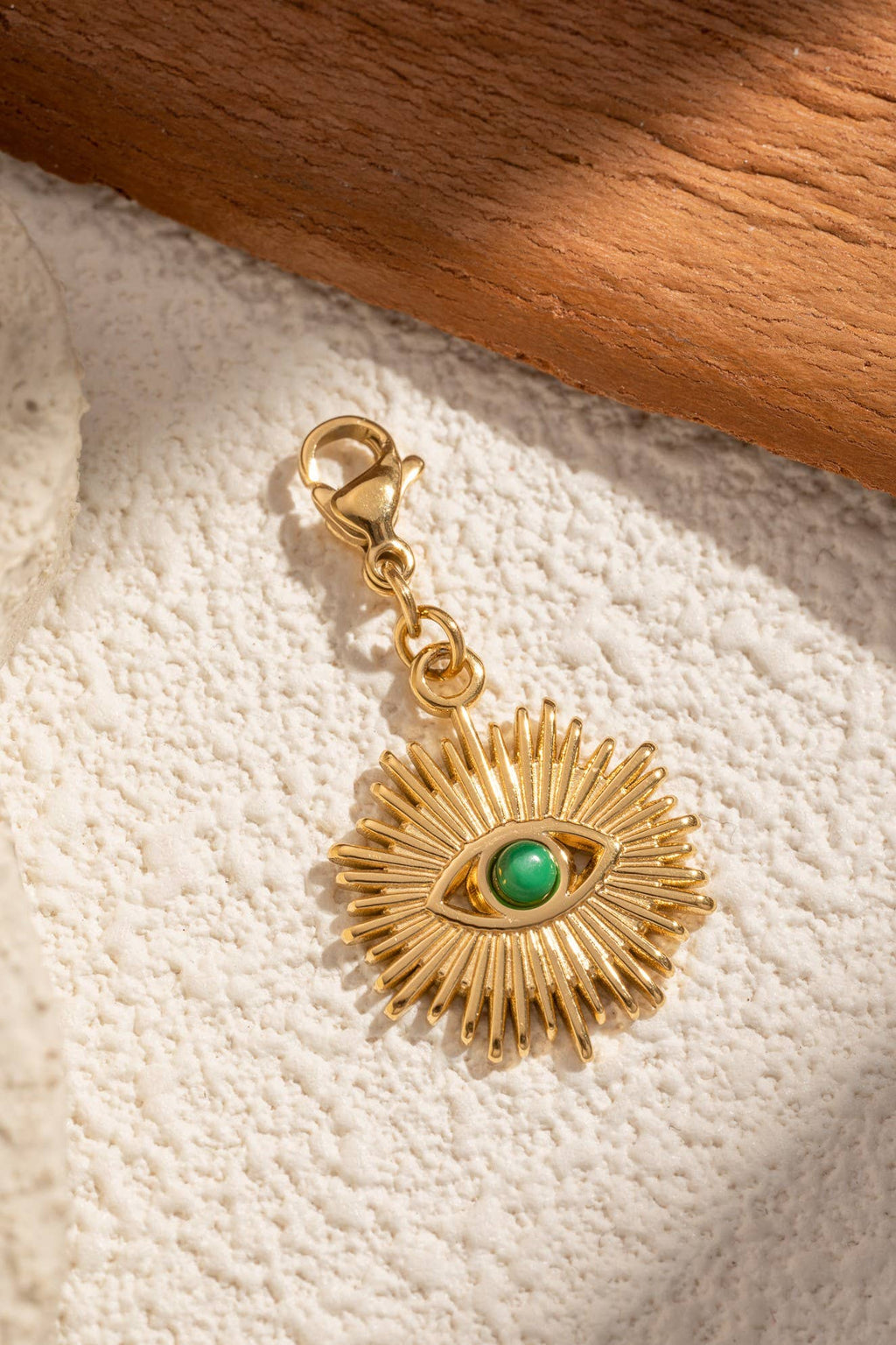 Charm œil solaire pendentif protecteur en acier inoxydable