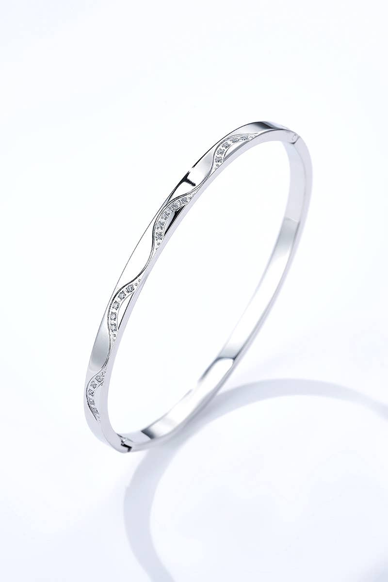 Bracelet jonc en acier inoxydable 324AQ188