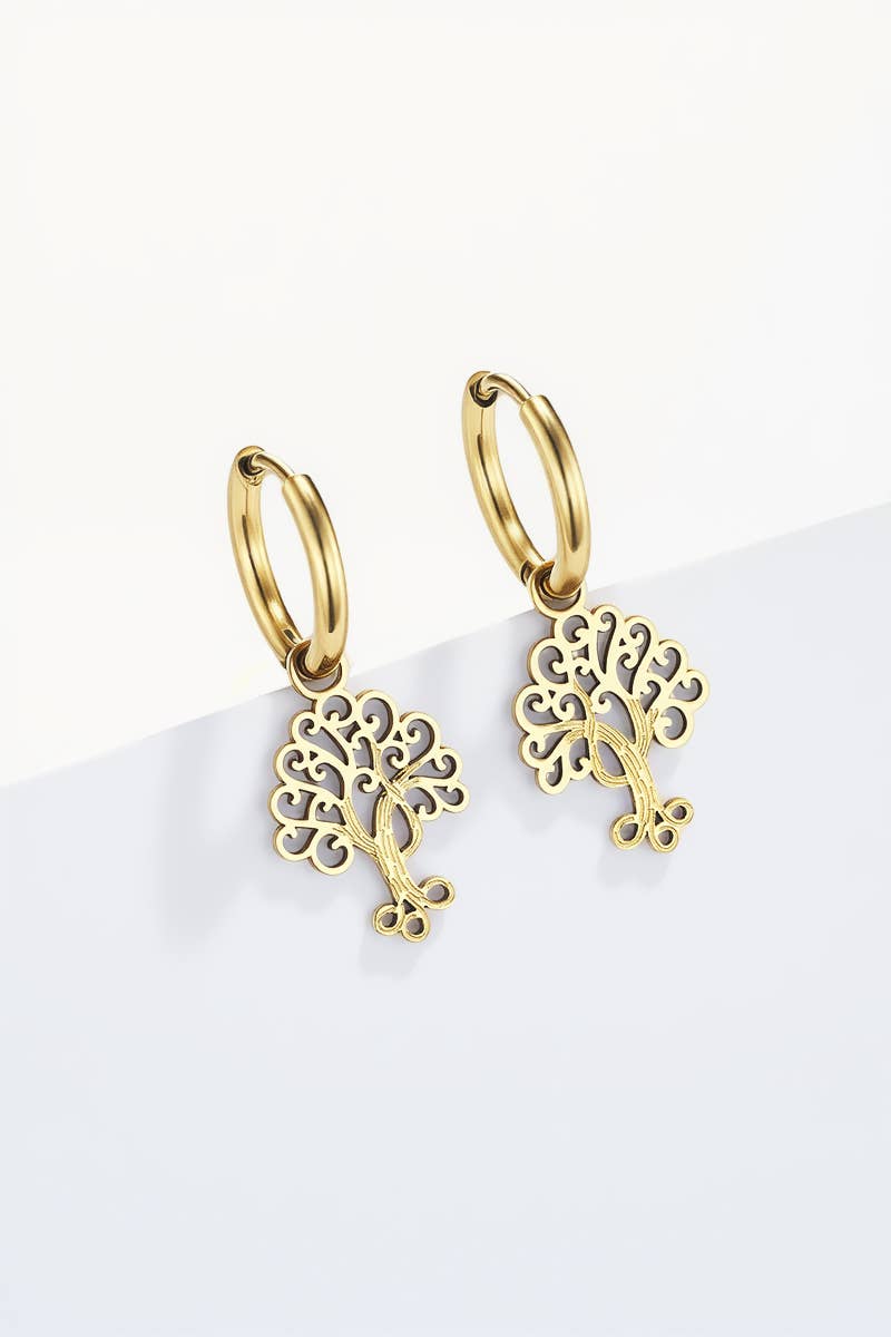 Boucles d'oreille en acier inoxydable 124RX105