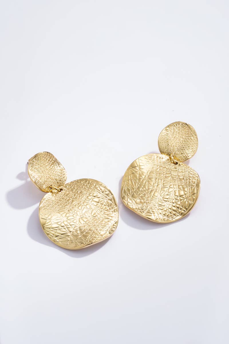 Boucles d'oreilles pendantes texturées 124AQ03