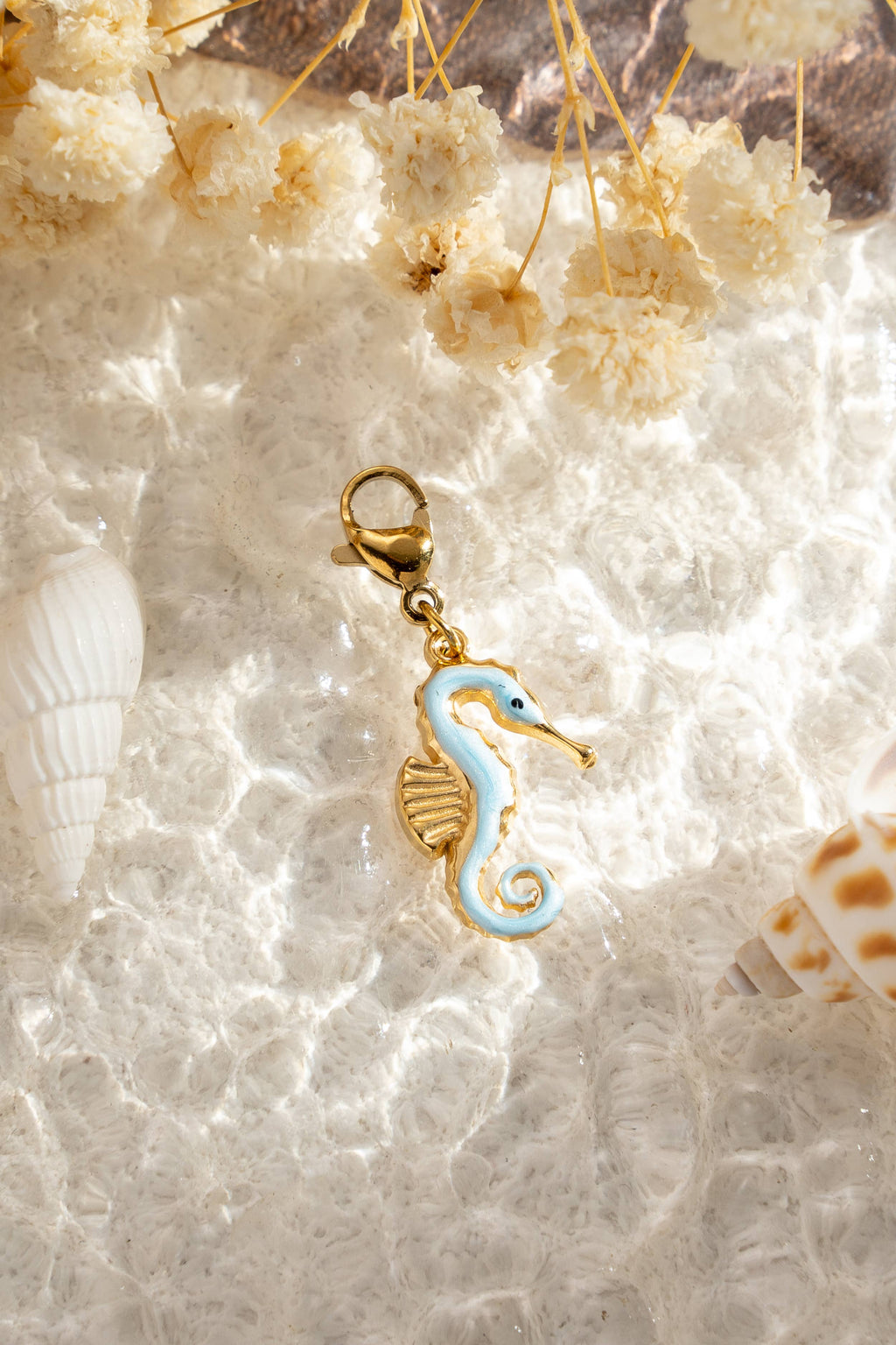 Charms hippocampe acier coloré pendentif personnalisable
