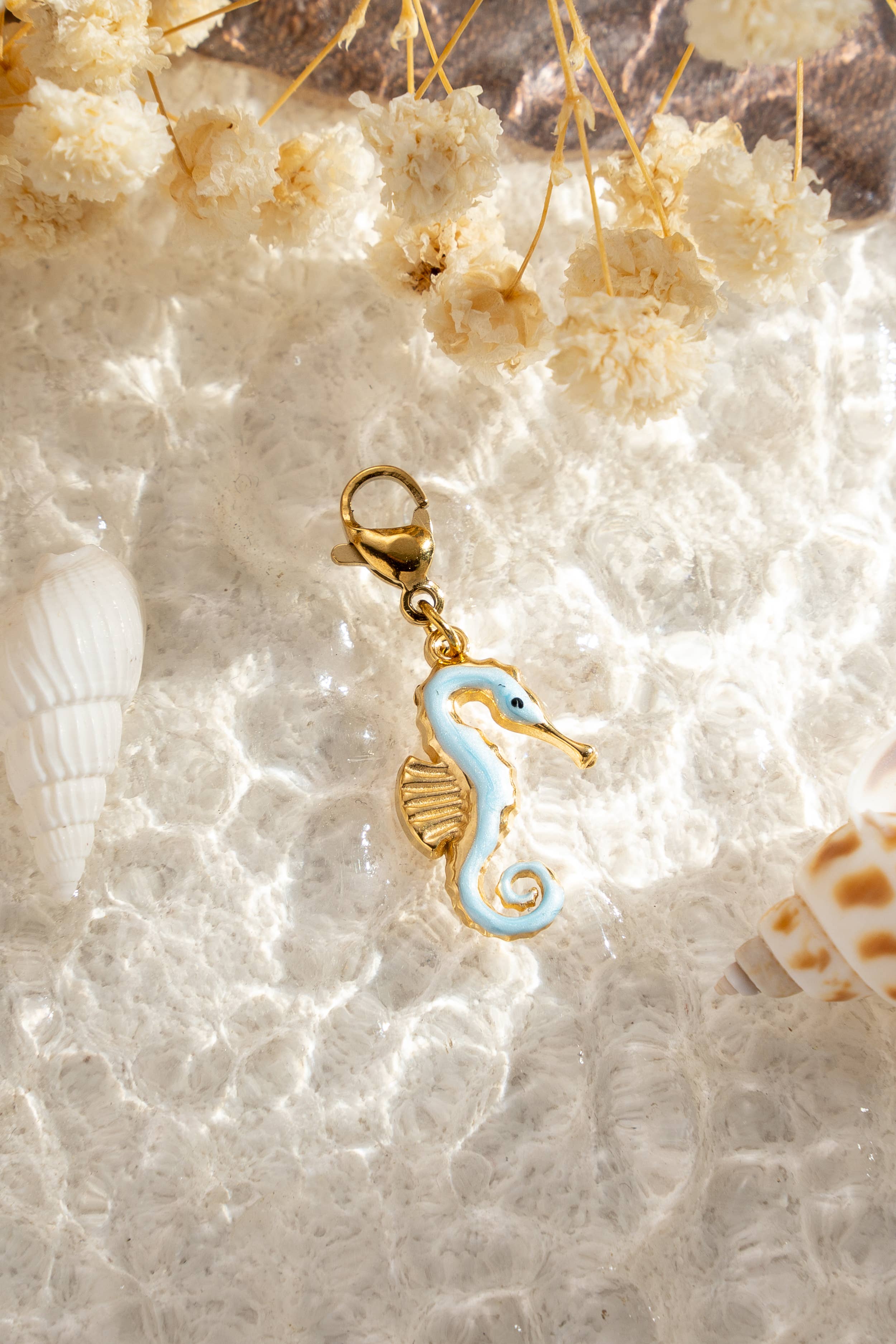 Charms hippocampe acier coloré pendentif personnalisable