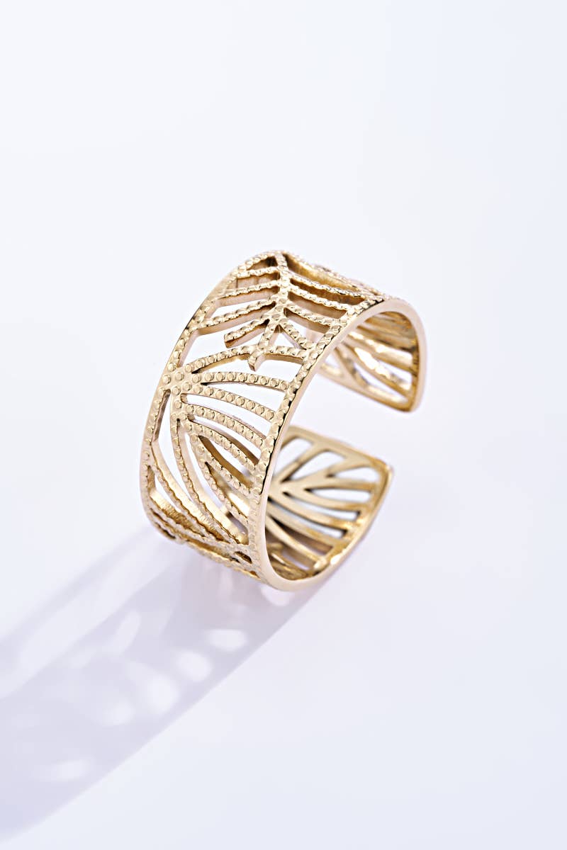 Bague texturée en acier inoxydable 424RX74