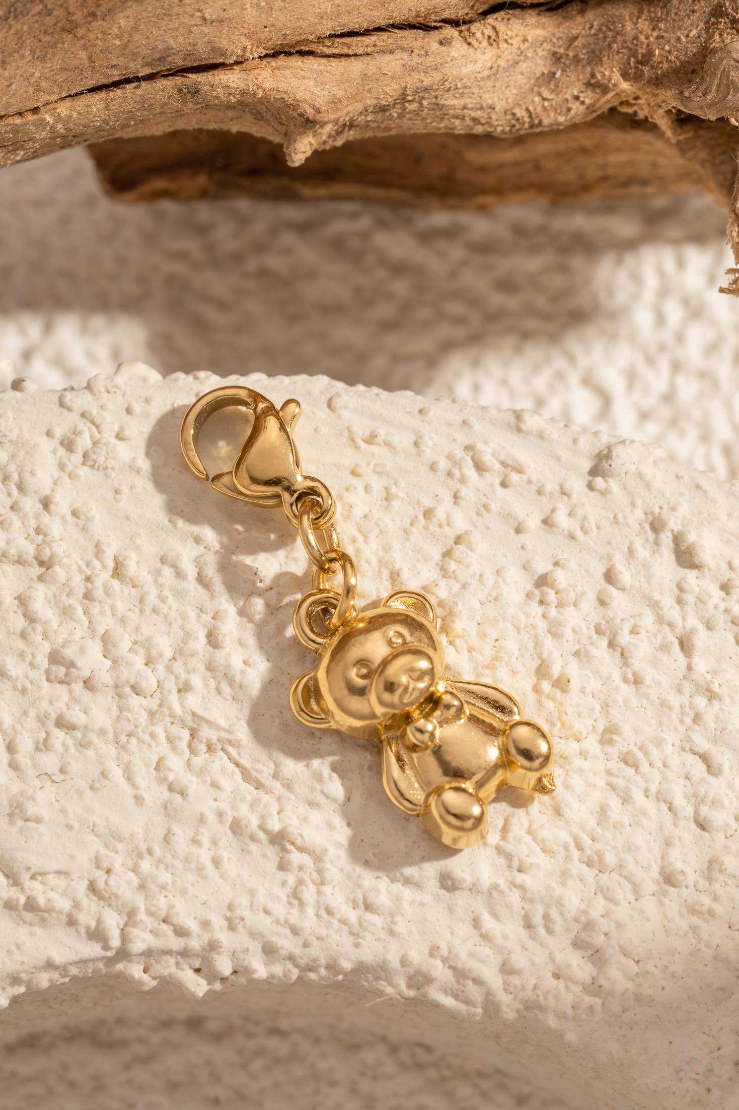 Charms Nounours Doré Acier Inoxydable Bijou Tendre