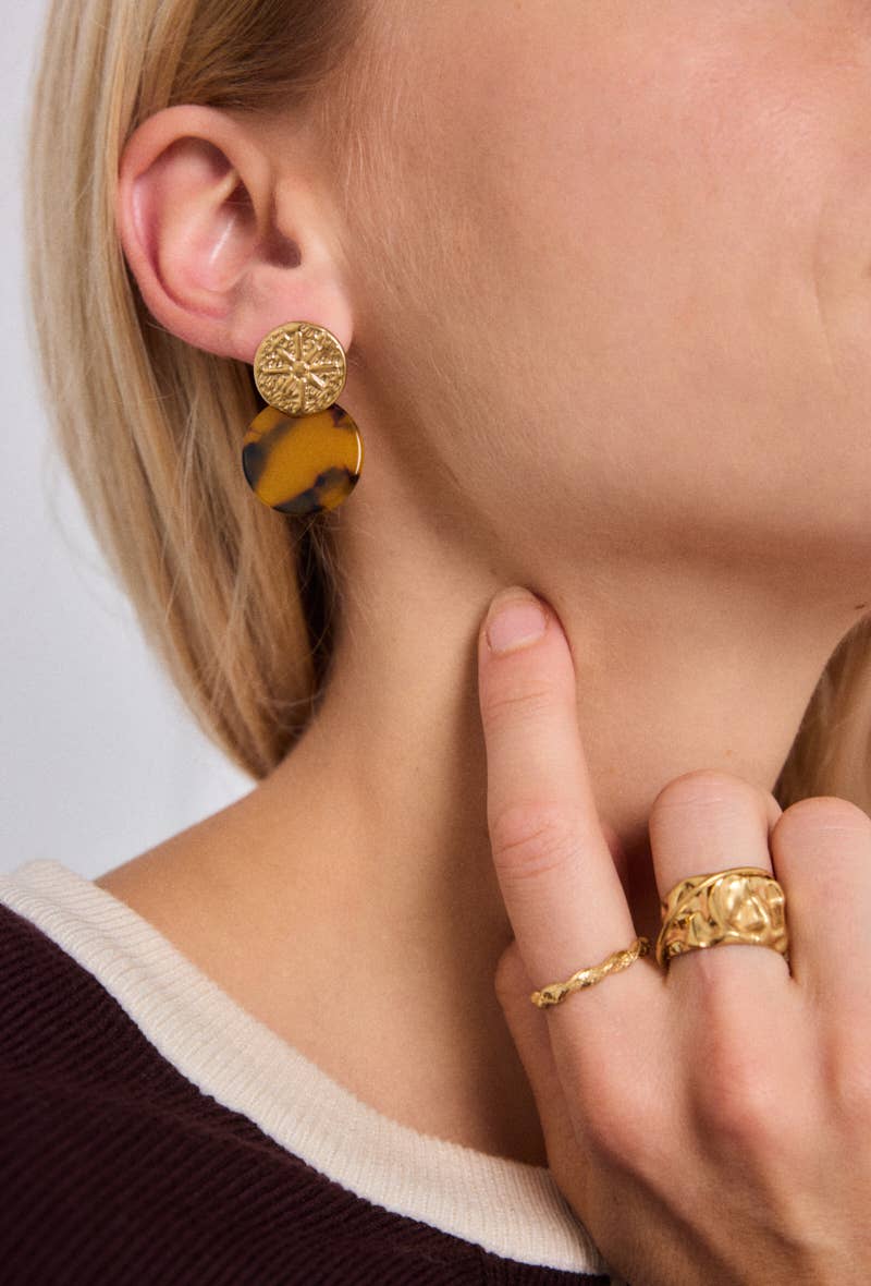 Boucles d'oreilles en acier inoxydable 124RX181