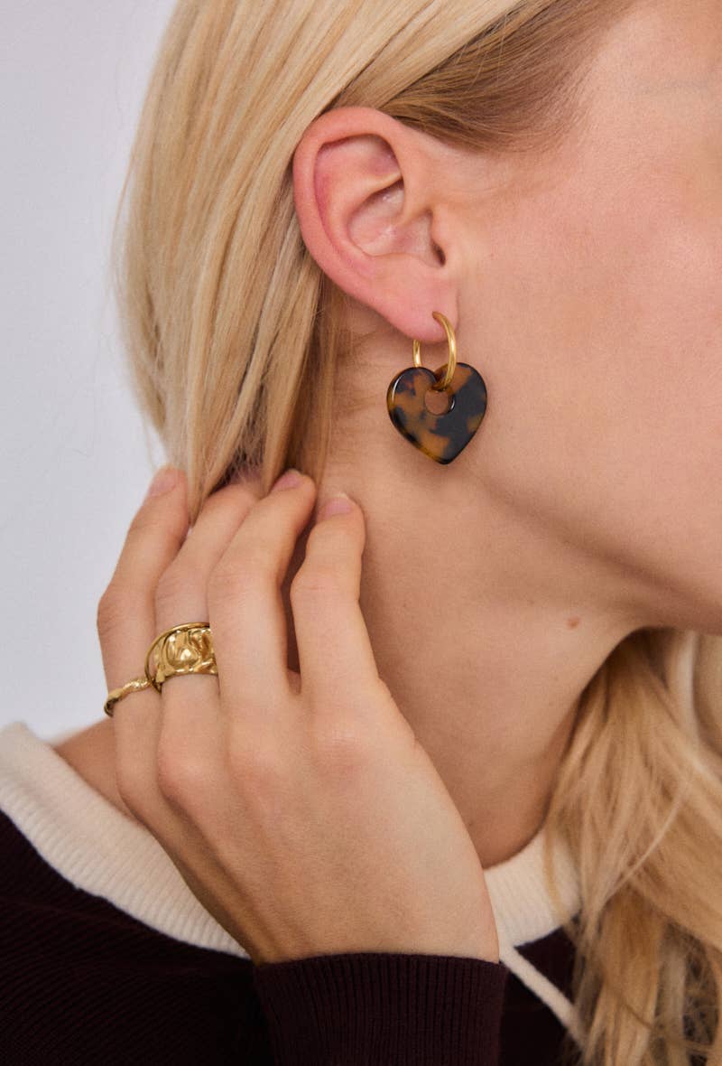 Boucles d'oreille en acier inoxydable 124RX186