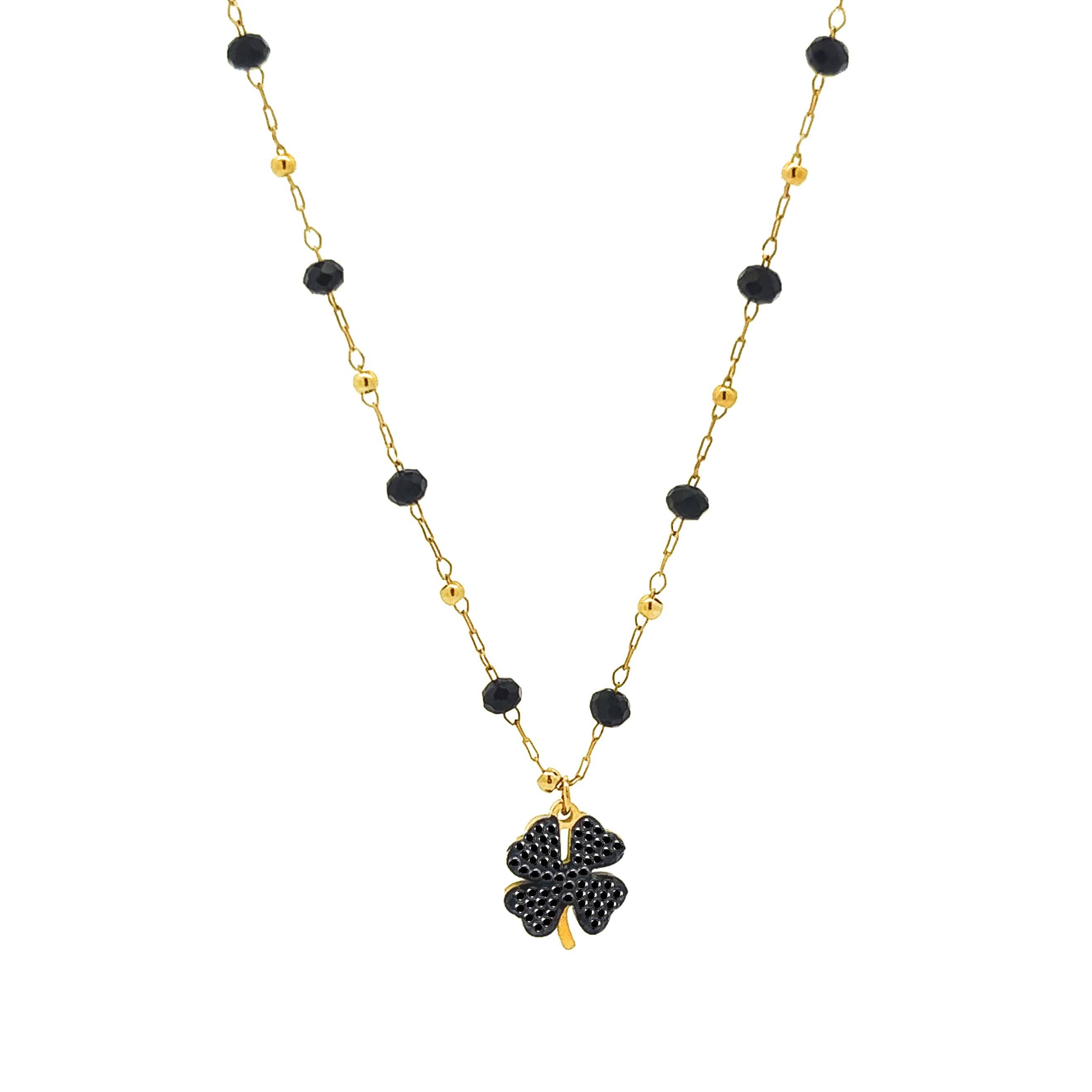 Collier en cristal de trèfle à quatre feuilles - JN2136368B26