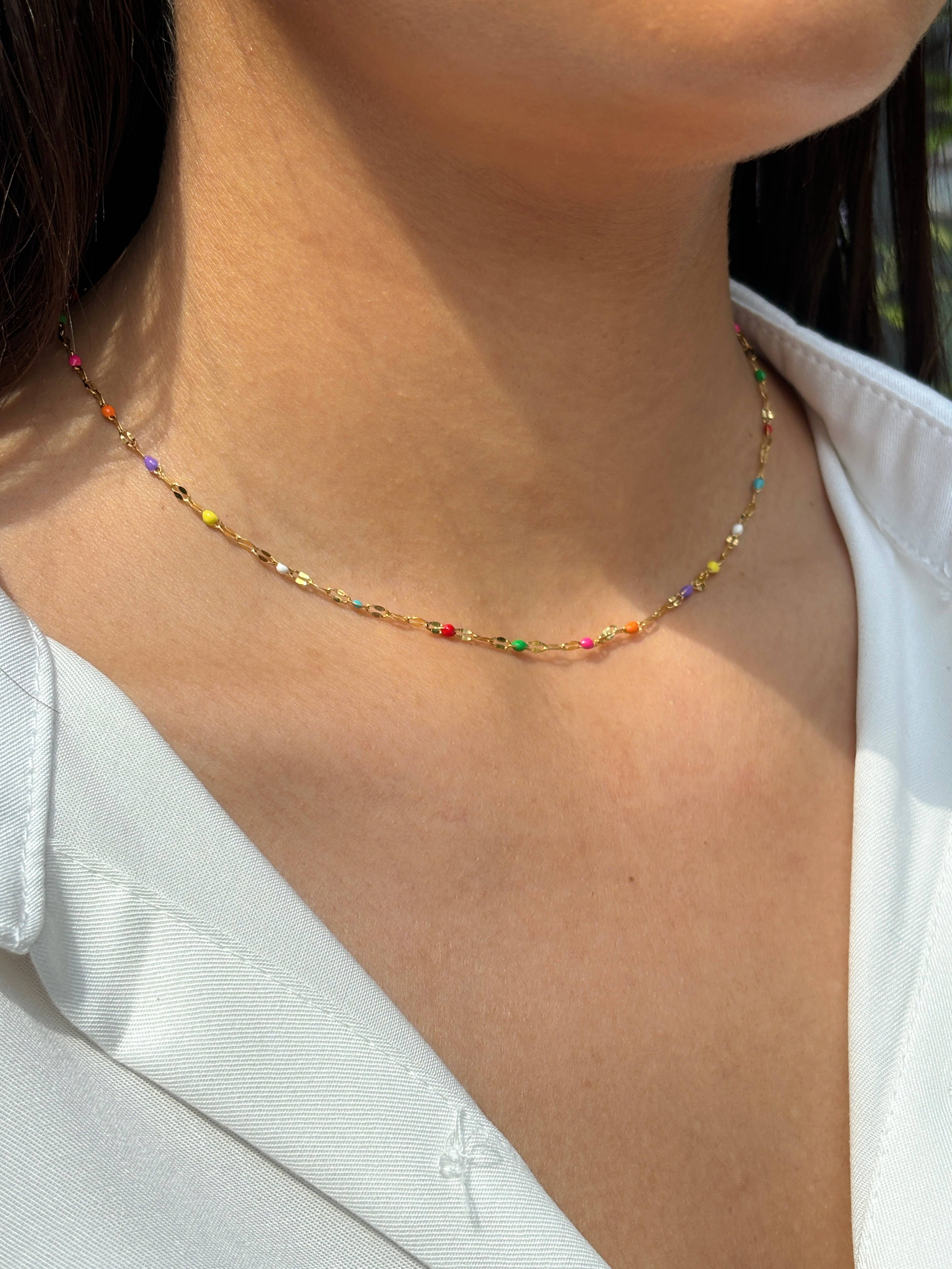 Collier colorés en acier inoxydable 224RX34