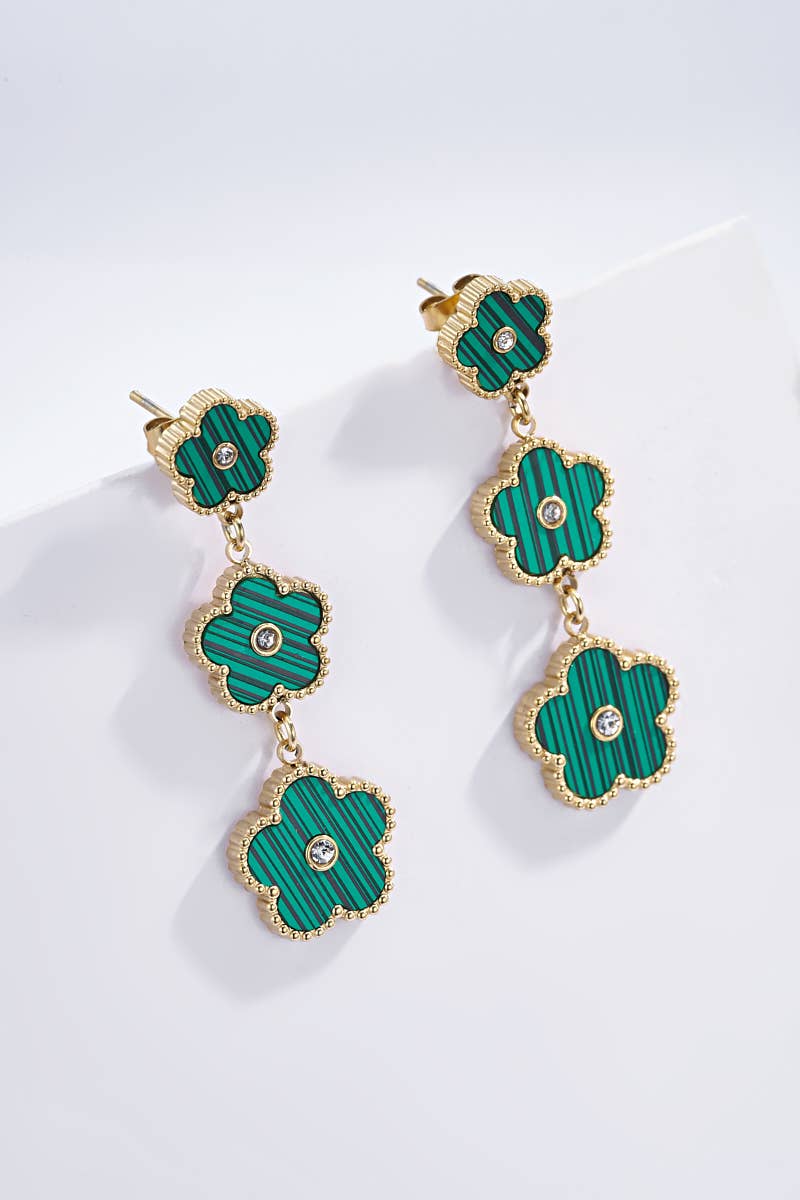 Boucles d'oreilles en acier inoxydable 124AQ229