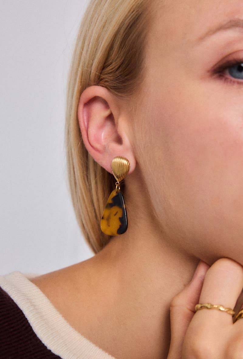 Boucles d'oreille en acier inoxydable 124RX183