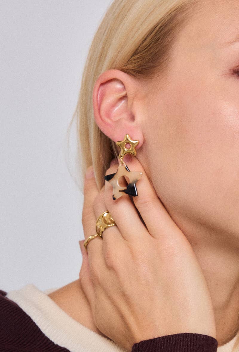 Boucles d'oreille en acier inoxydable 124RX193