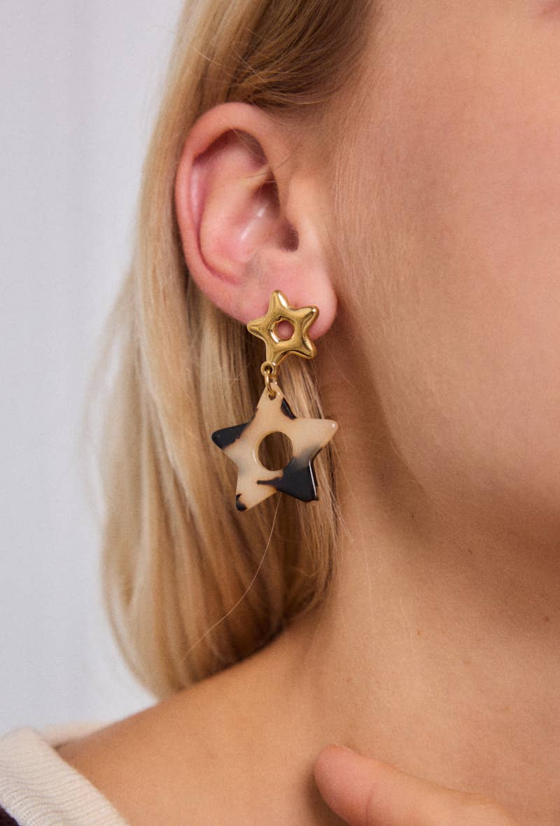 Boucles d'oreille en acier inoxydable 124RX193