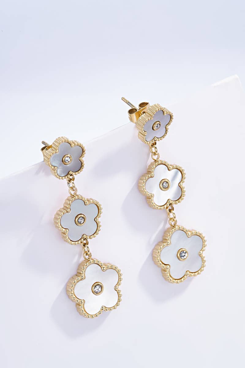Boucles d'oreilles en acier inoxydable 124AQ229