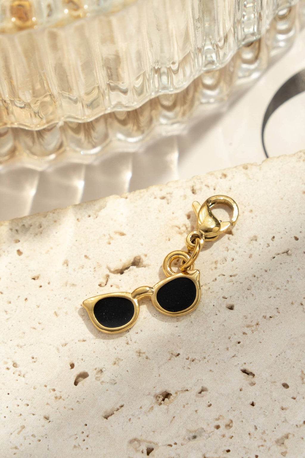 Charm lunettes de soleil doré