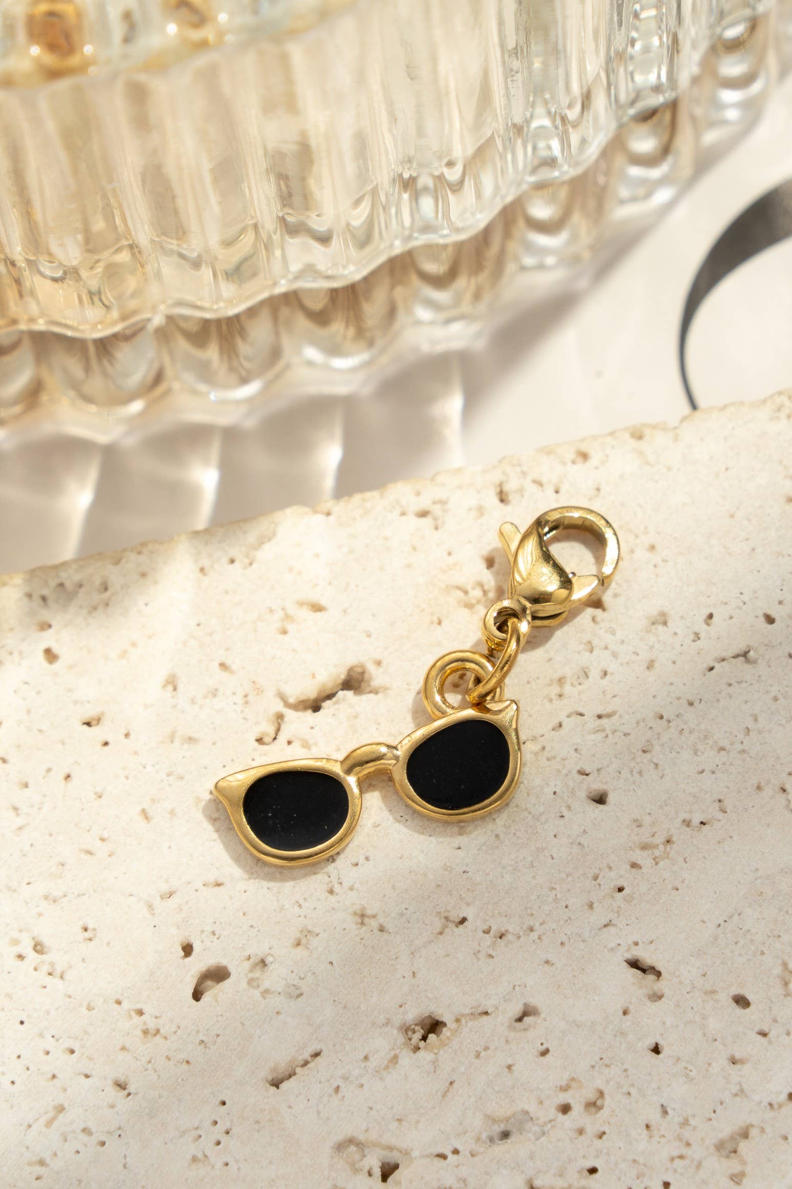 Charm lunettes de soleil doré