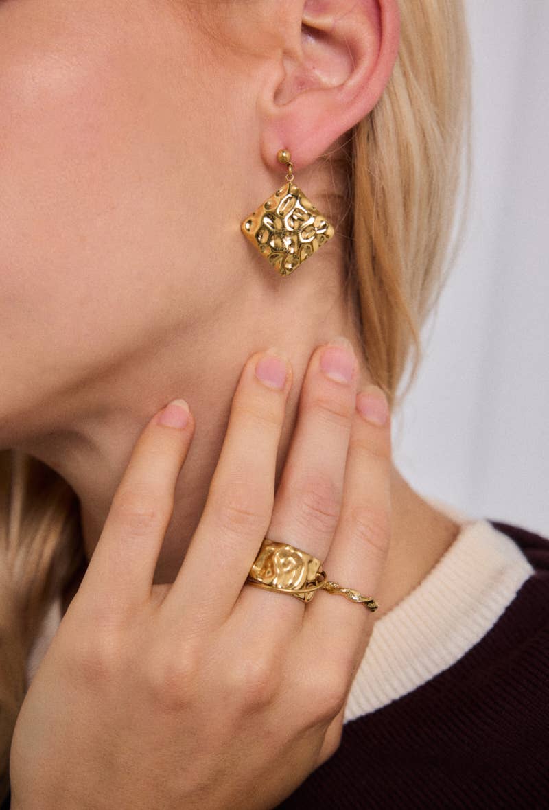 Boucles d'oreilles en acier inoxydable 124RX198